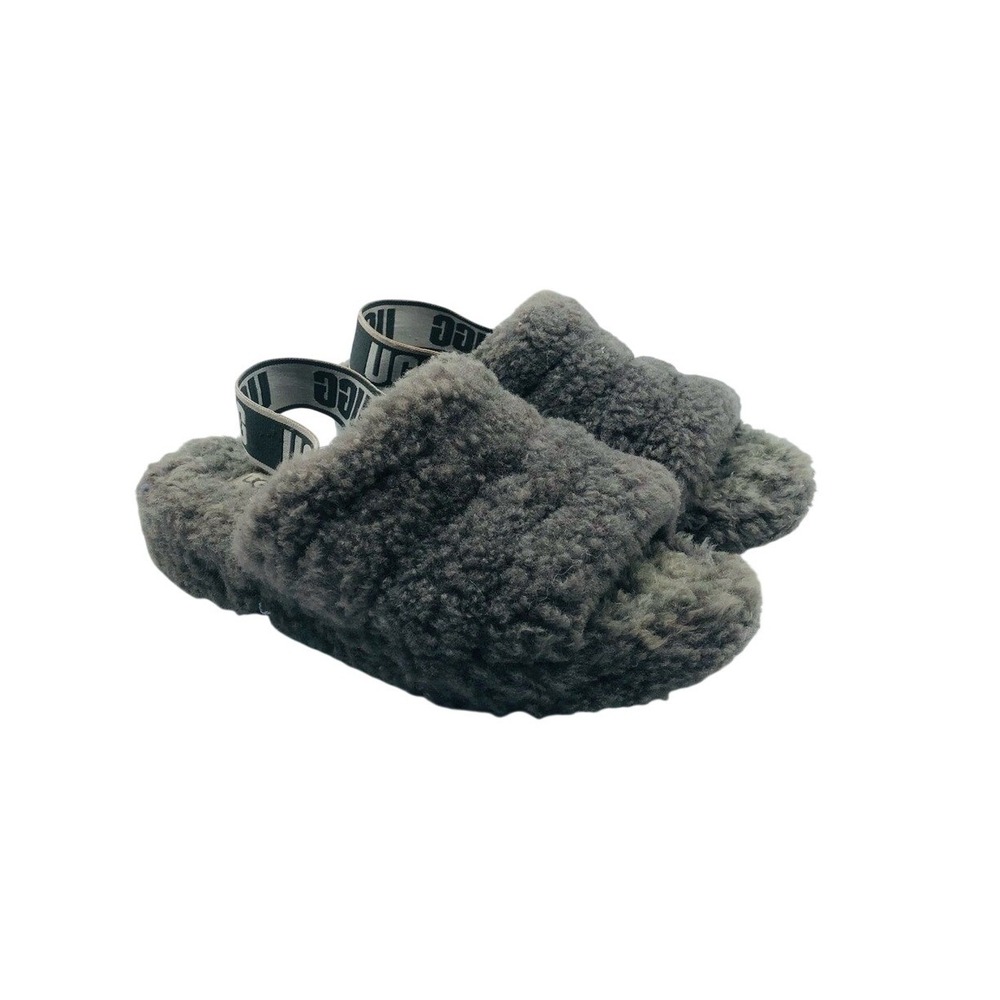 UGG Fluff Yeah‎ Slide Gray  Sheepskin size 8